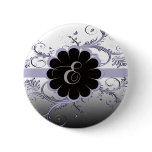 Monogram Letter E Violet Buttons