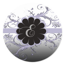 Monogram Letter E Violet Sticker