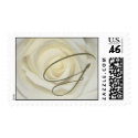 Monogram - Letter G - Soft rose background postage by aslentz Monogram - Letter G - Soft rose background postage