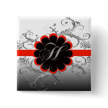 Monogram Letter H Pinback Buttons
