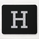 Monogram Letter H mousepads