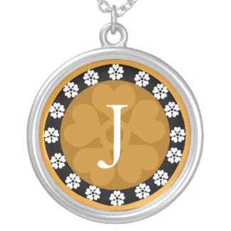 Monogram Letter J Pendant Necklace necklace