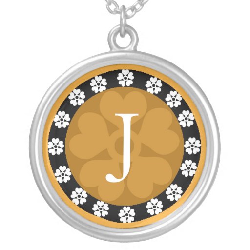 Monogram Letter J Pendant Necklace Zazzle