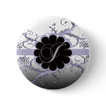 Monogram Letter J Violet Buttons