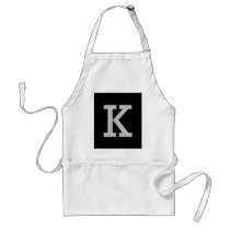 Monogram Letter K aprons