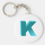 Monogram Letter K Key Chain