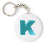 Monogram Letter K Key Chain