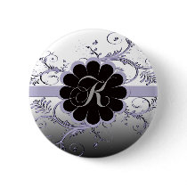 Monogram Letter K Violet Button