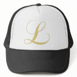 Monogram Letter L Golden Single hats