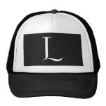 Monogram Letter L Mesh Hats