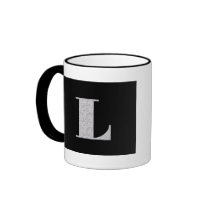Monogram Letter L mugs by JustParties Monogram Letter L mugs