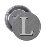 Monogram Letter L Pinback Button