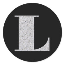Monogram Letter L stickers by JustParties Monogram Letter L stickers