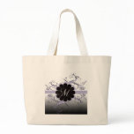 Monogram Letter M Violet Canvas Bags