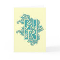 MONOGRAM LETTER N cards