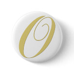 Monogram Letter O Golden Single Pins
