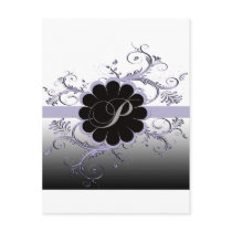 Monogram Letter P Violet Postcard
