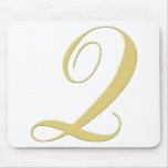 Monogram Letter Q Golden Single Mousepad