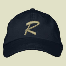 Monogram Letter R Embroidered embroidered hats