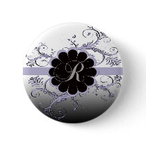 Monogram Letter R Violet Pin