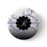 Monogram Letter R Violet Pin