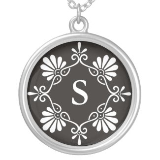 Monogram Letter S Pendant Necklace necklace