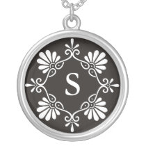 Monogram Letter S Pendant Necklace