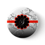 Monogram Letter S Red Pin