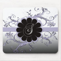 Monogram Letter S Violet Mouse Pad