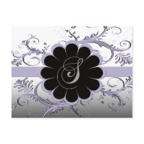 Monogram Letter S Violet Post Card