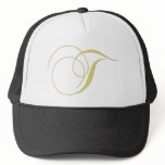 Monogram Letter T Golden Single hats
