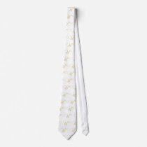 Monogram Letter U Golden Single Custom Ties