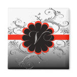 Monogram Letter V Magnets