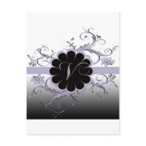 Monogram Letter V Violet Post Card