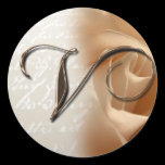 Monogram Letter V Wedding Envelope Seal
