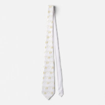 Monogram Letter W Golden Single Ties
