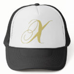 Monogram Letter X Golden Single hats