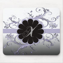 Monogram Letter X Violet Mouse Pads