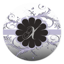 Monogram Letter X Violet Sticker