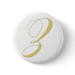 Monogram Letter Z Golden Single Buttons