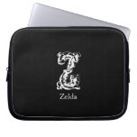 Monogram Letter Z Initials Computer Sleeves