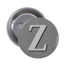 Monogram Letter Z Pinback Buttons