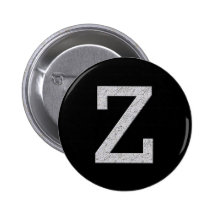 Monogram Letter Z Pinback Buttons
