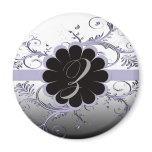 Monogram Letter Z Violet Magnets