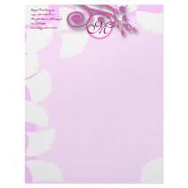 Monogram Letterhead Lavender and Raspberry by samack Monogram Letterhead Lavender and Raspberry