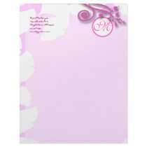 Monogram Letterhead Lavender and Raspberry