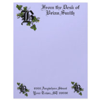 Monogram letterhead with letter B, personalize