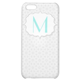 Monogram Light Gray Aliya Pattern iPhone 5C Cover