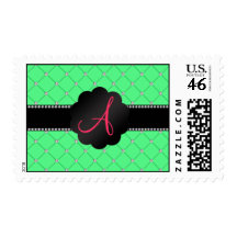 Monogram Light Green diamonds Stamps