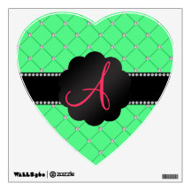 Monogram Light Green diamonds Wall Decor
